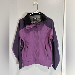 Outdoor Research Womens Pertex Shield Shell Jacket Small Hidden Hood